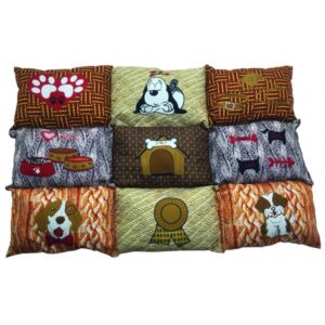 Vogel Patchwork kutyapárna 55x80 cm -  Tp 408.08 barna- zöld- sárga