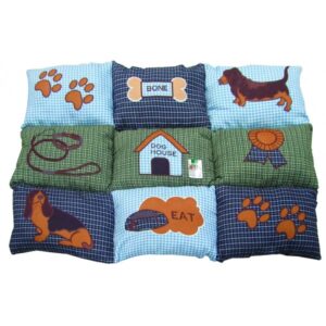 Vogel Patchwork kutyapárna 58x80 cm -  Tp 408.07 kék- zöld
