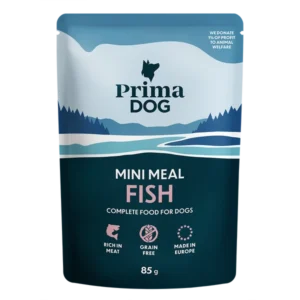 PrimaDog Mini Meal Hal szószban Alutasakos nedves kutyatáp 85 g